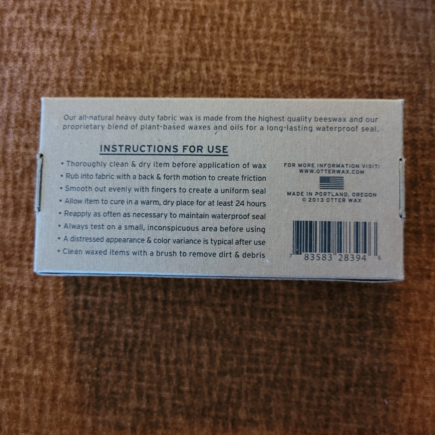 Otter Wax Heavy Duty Fabric Wax - photo 3