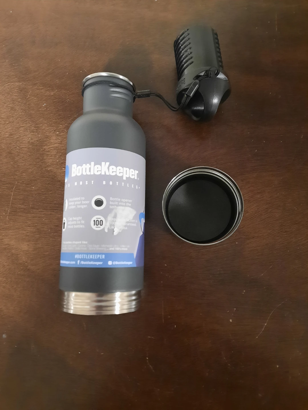 BottleKeeper Insulated Bottle - Dark Grey - photo 2