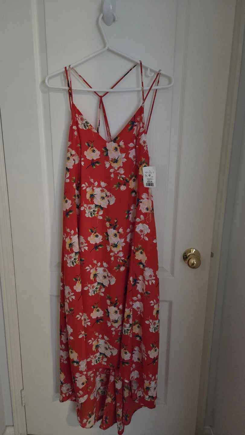 Lush Floral Maxi Dress - Red - photo 2