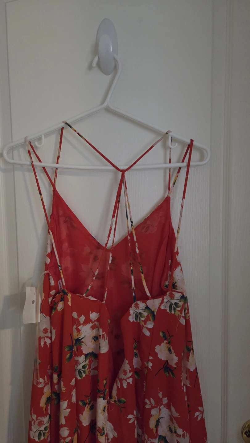 Lush Floral Maxi Dress - Red - photo 5