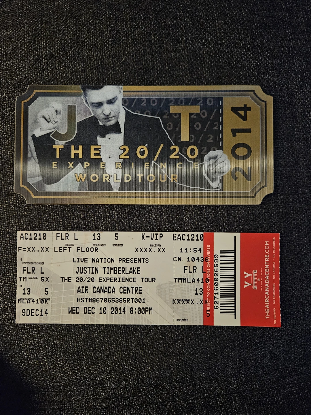 ⚽️ Justin Timberlake 20/20 Experience Tour 2014 Ticket, Book - photo 3