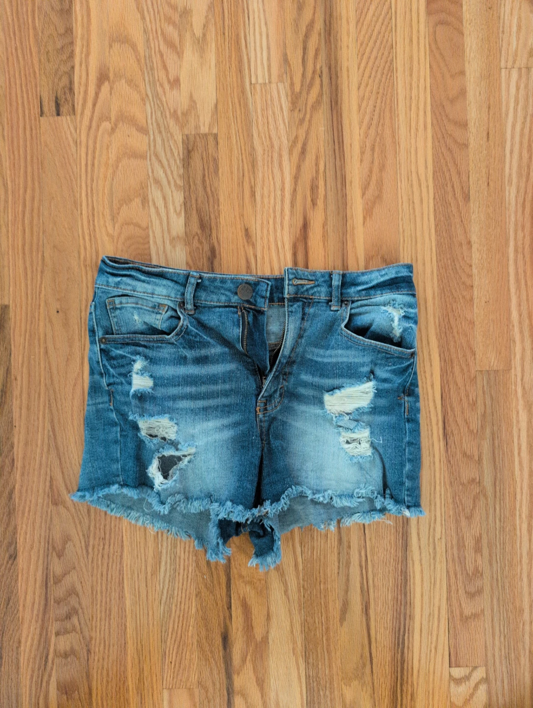 Tokyo Darling Distressed Denim Shorts ⚽
