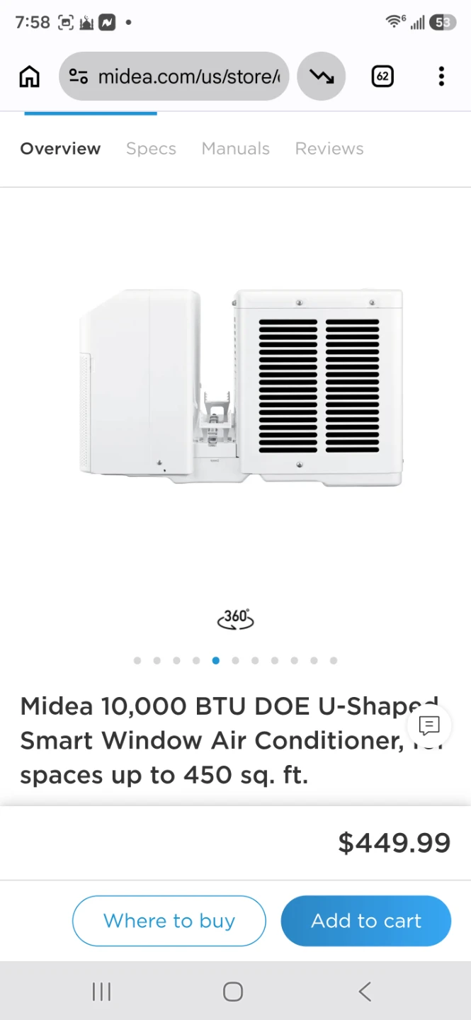 Midea 10000 BTU U-Shaped Smart Window Air Conditioner - photo 3