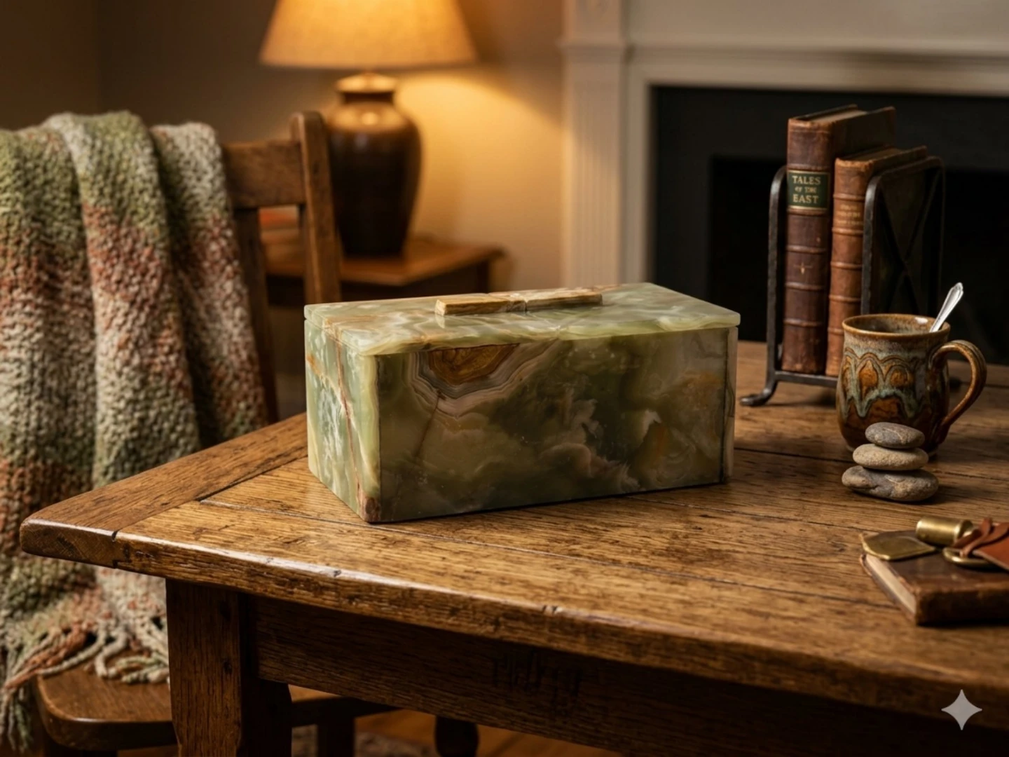 Natural Onyx Stone Decorative Box