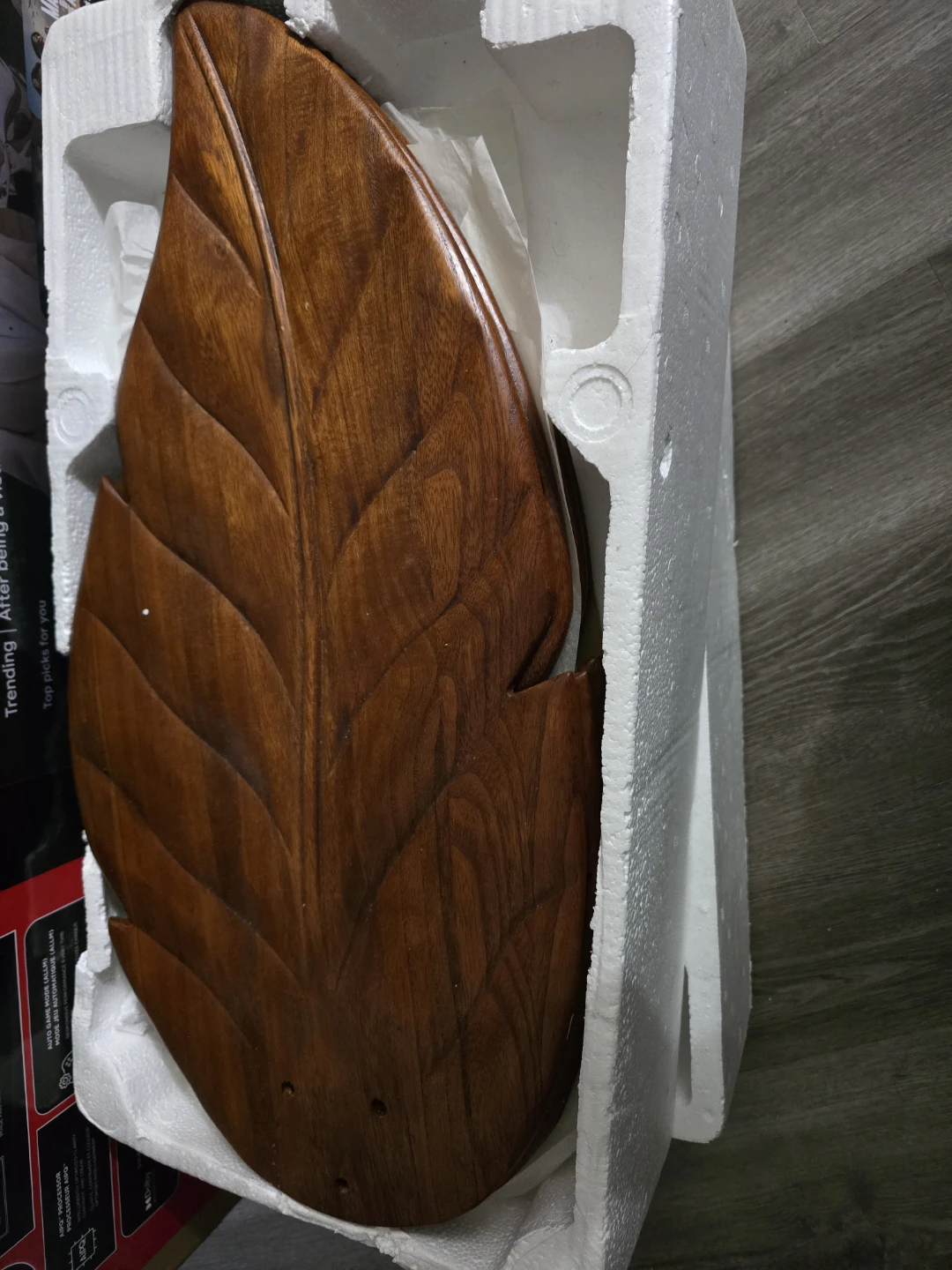 Hampton Bay Ceiling Fan with Wood Leaf Blades