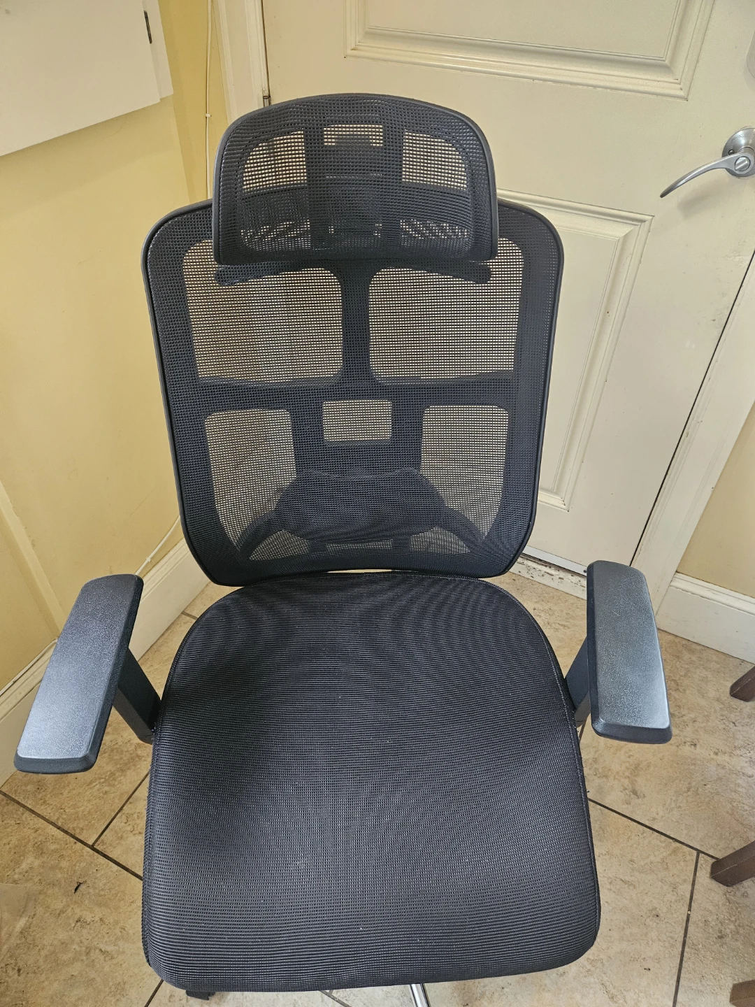 Black Mesh Ergonomic Office Chair with Headrest