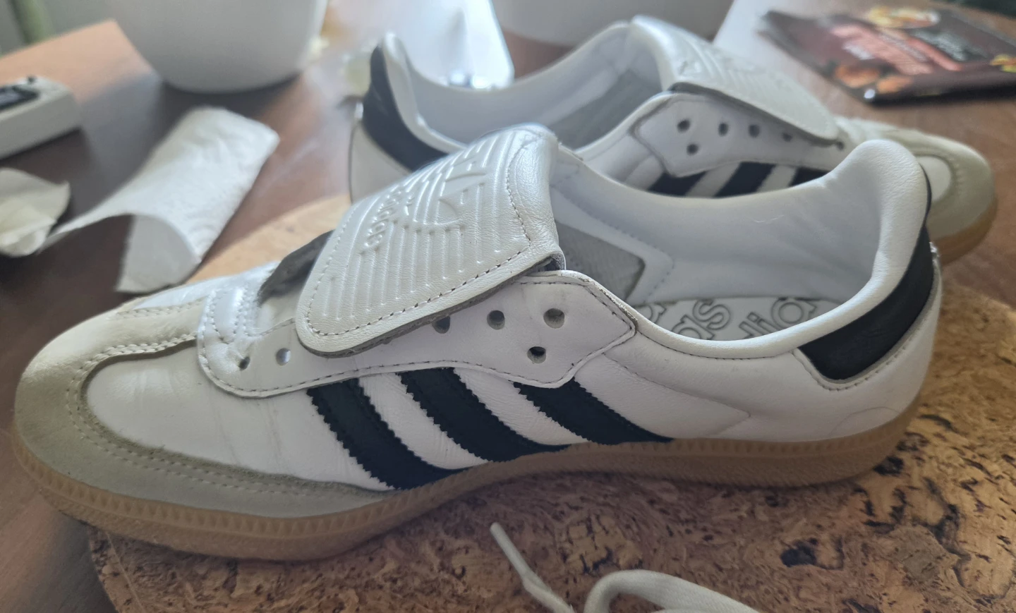 Adidas Samba Shoes White/Black Size 7 - photo 3