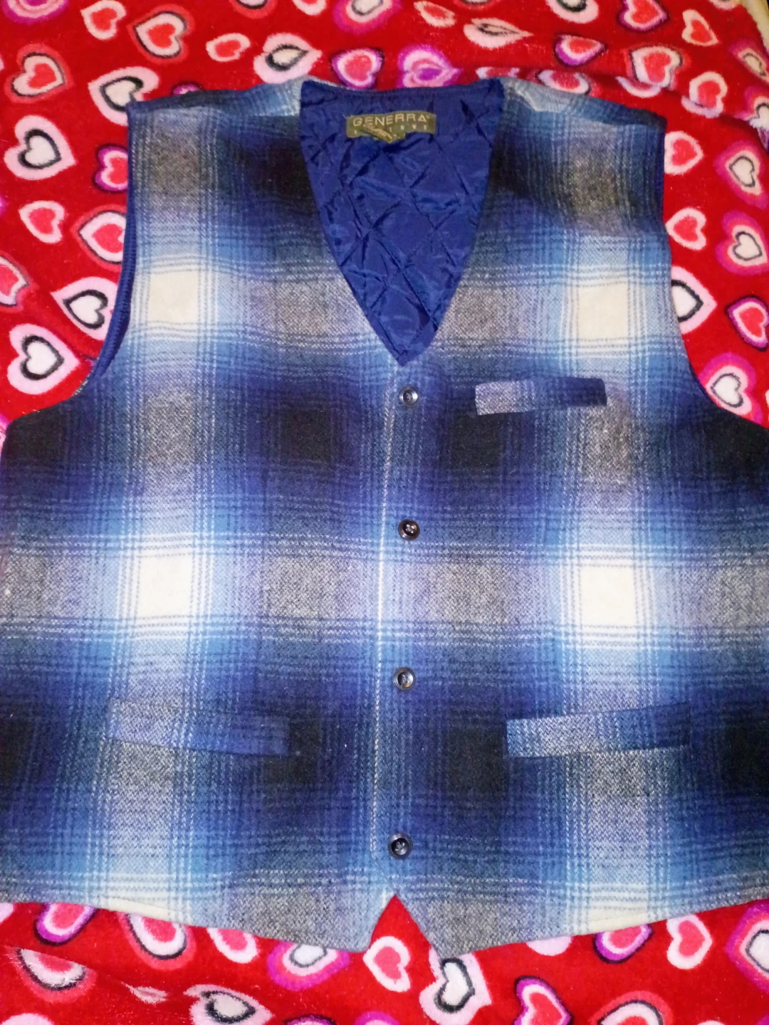 Generra Plaid Quilted Vest