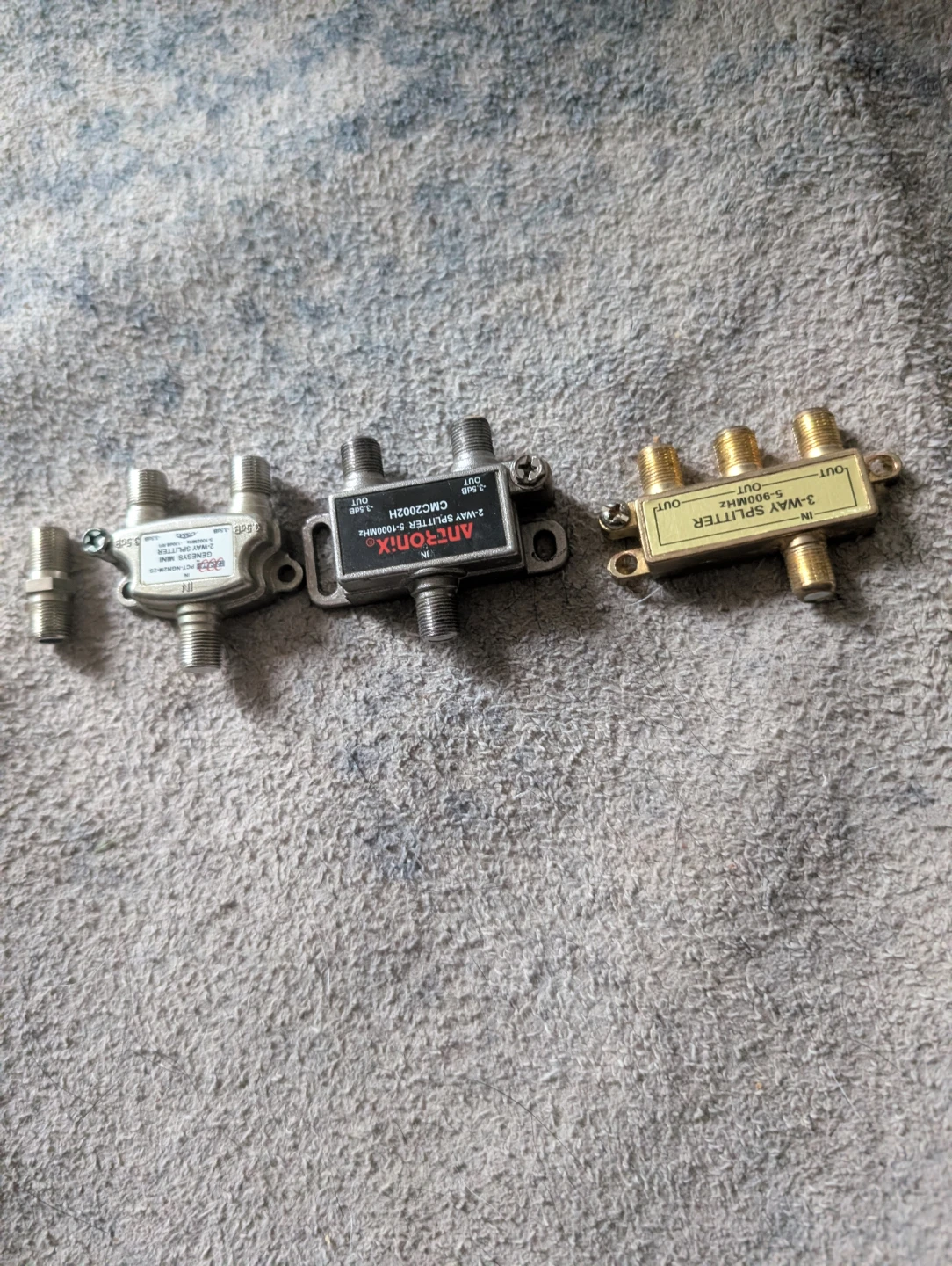 Antronix & PCT 2-Way and 3-Way Coaxial Splitters