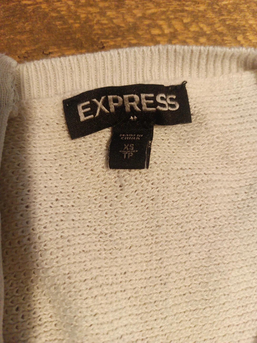 Express Cream Knit Sweater with Full Zipper - photo 2