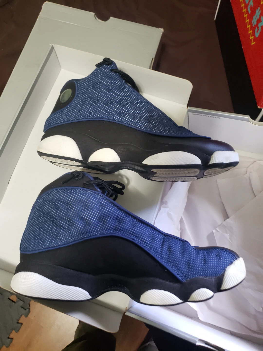 Air Jordan 13 Retro Navy Blue Black Sneakers - photo 2