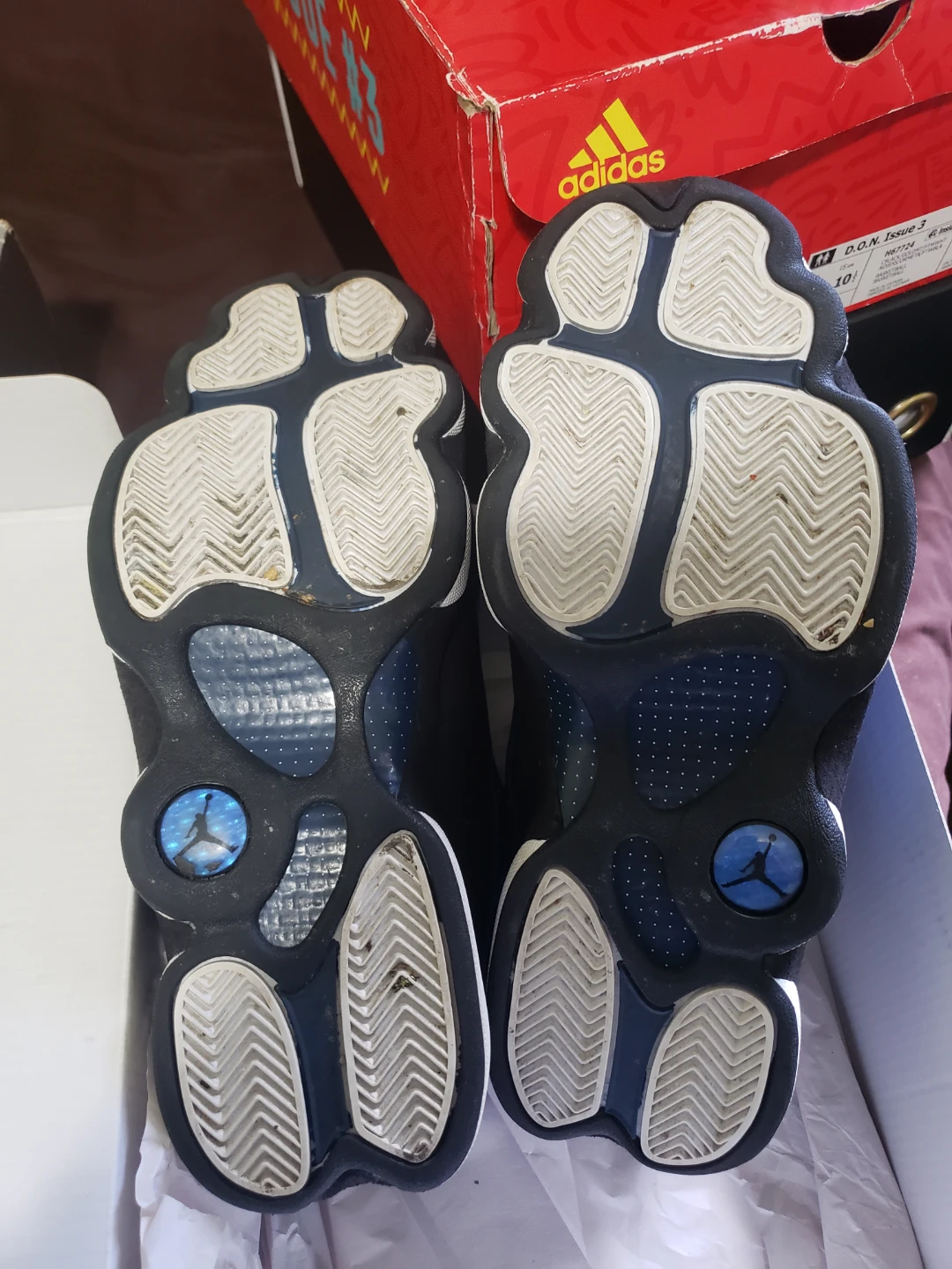 Air Jordan 13 Retro Navy Blue Black Sneakers - photo 3