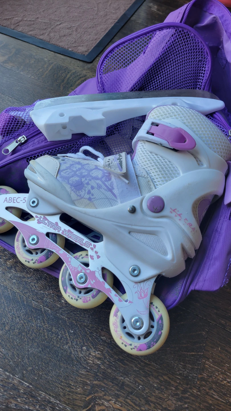 2-in-1 Roller Skates and Ice Skates with Bag (size 1 - 4) - photo 2