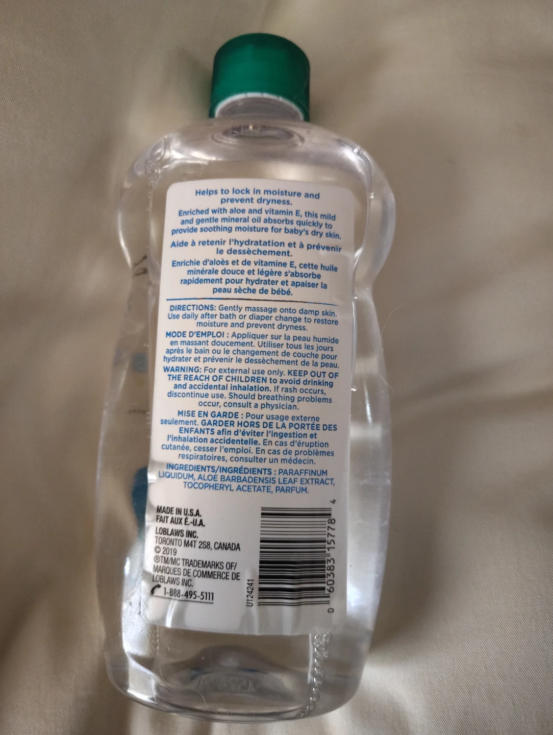 President's Choice Baby Oil with Aloe Vera and Vitamin E - photo 2