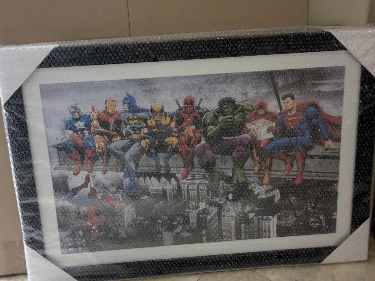Framed Marvel and DC Superheroes Art Print - photo 4