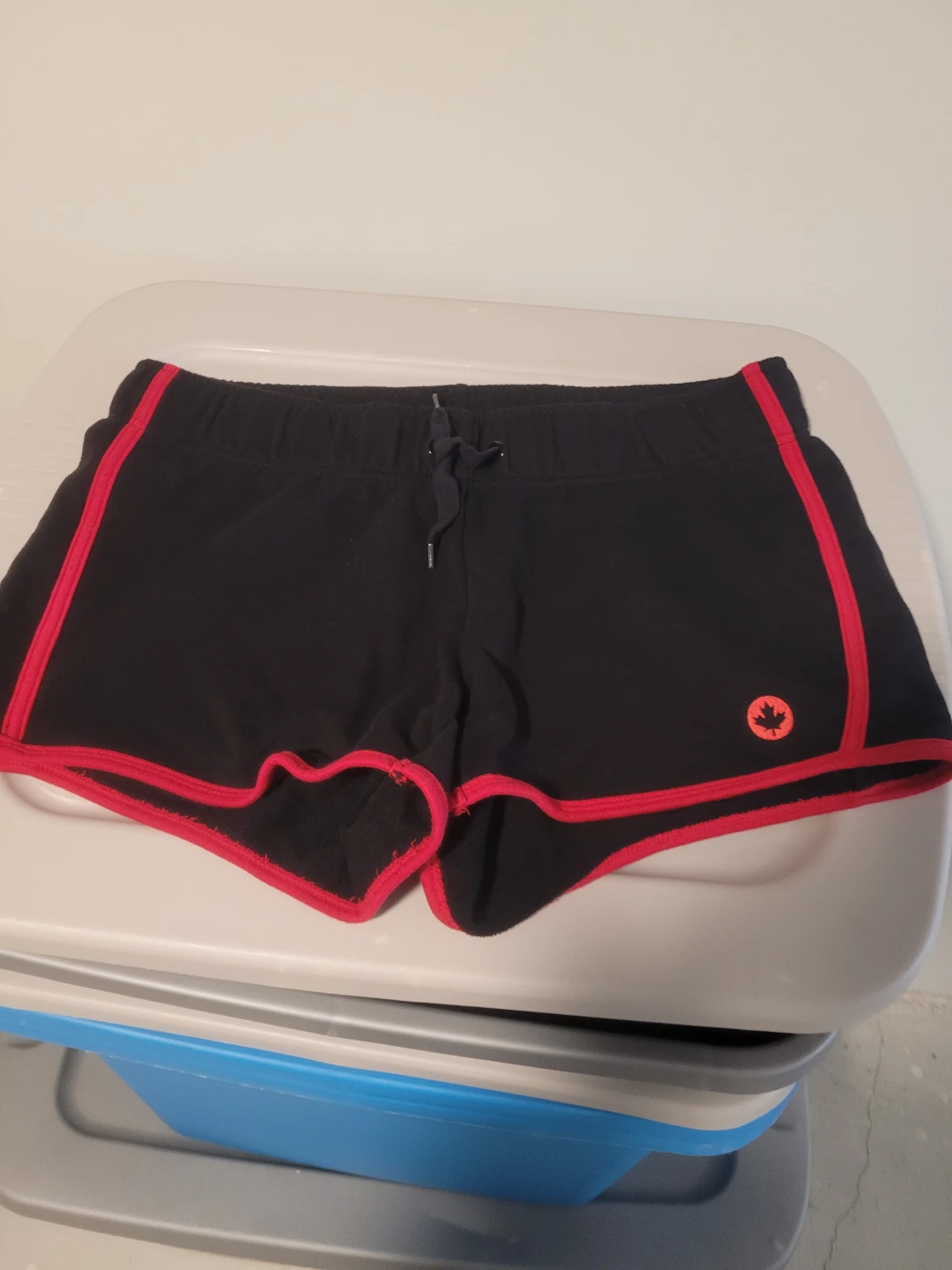 Pure NRG Athletics Black Running Shorts with Red Trim