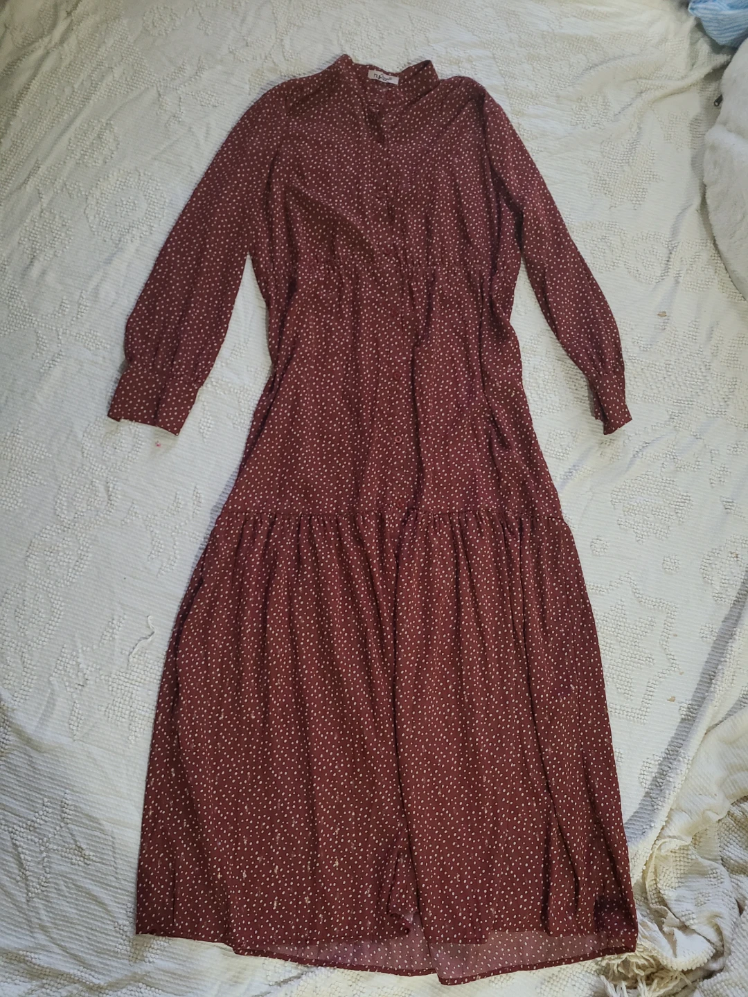 Hui2ele Polka Dot Maxi Dress - Size L - photo 2