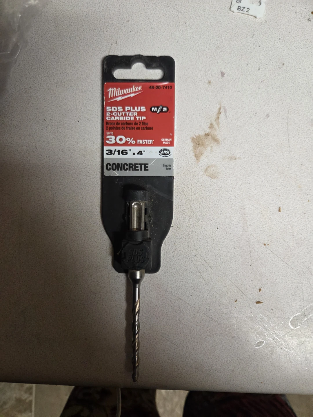 Milwaukee SDS Plus 3/16" x 4" 2-Cutter Carbide Tip