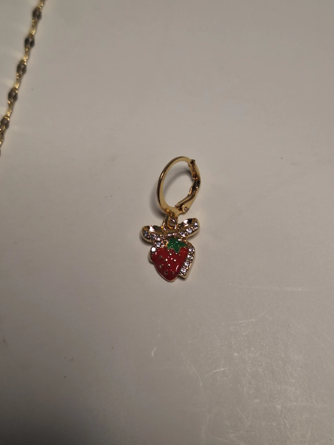 Strawberry Necklace and Earrings Set - photo 2
