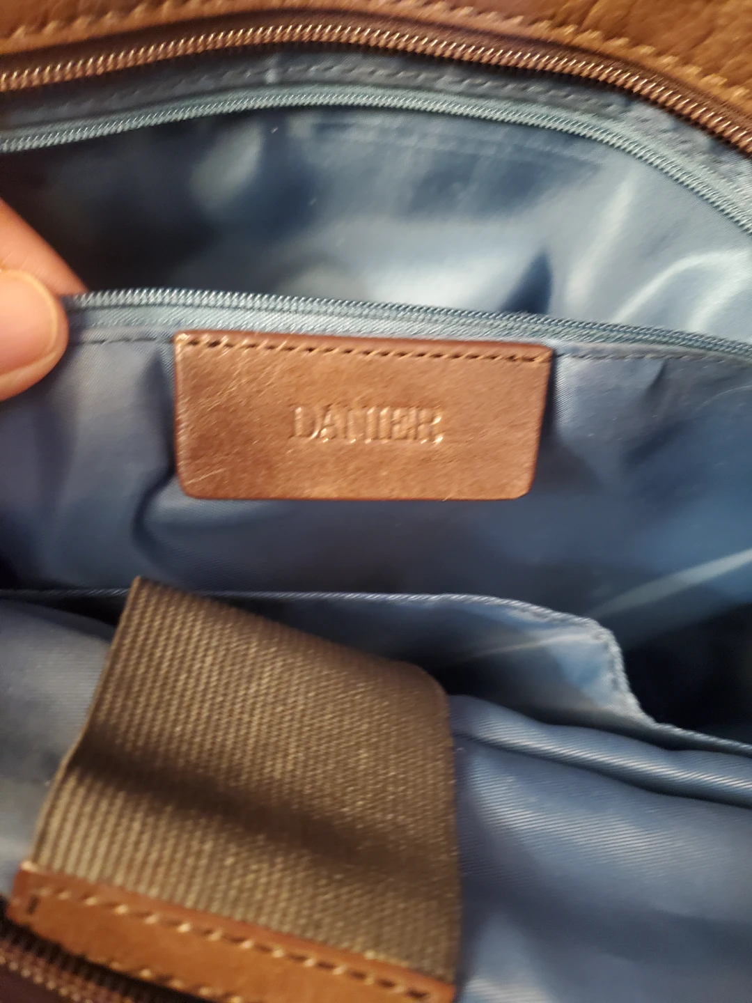 Danier Brown Leather LaptopTote Bag,Zipper,Pockets,Turnlocks - photo 2