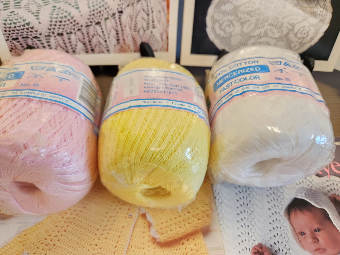 3 Skeins of 100% Cotton Mercerized Yarn - photo 3