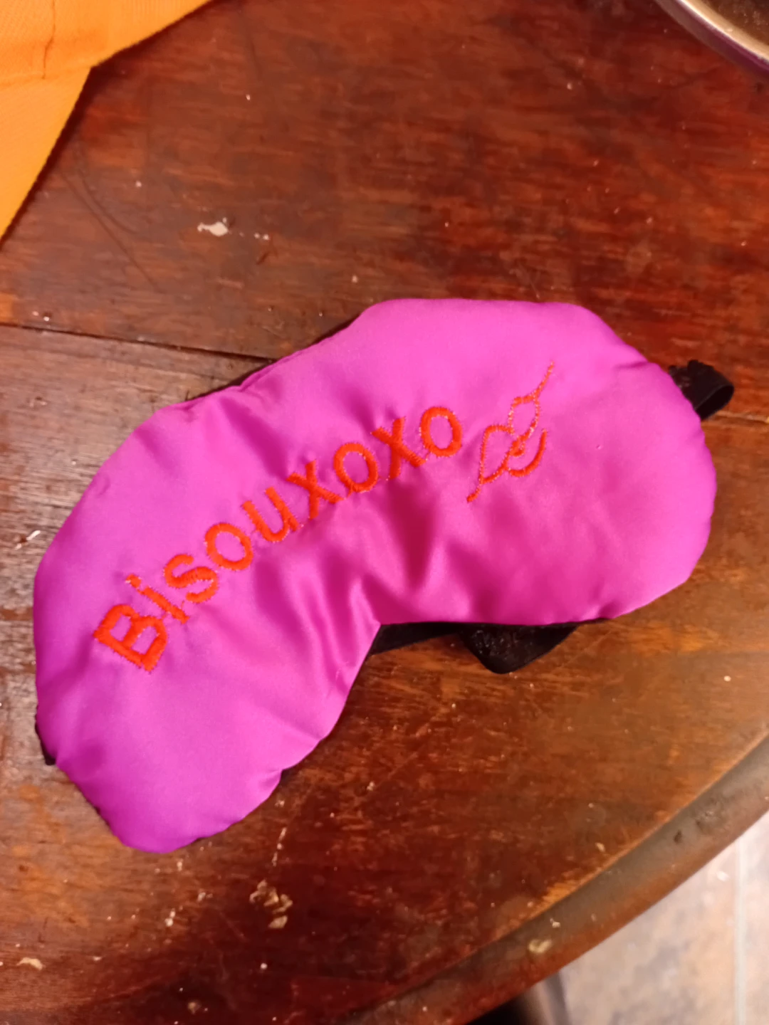 Pink "Bisou XOXO" Sleep Mask