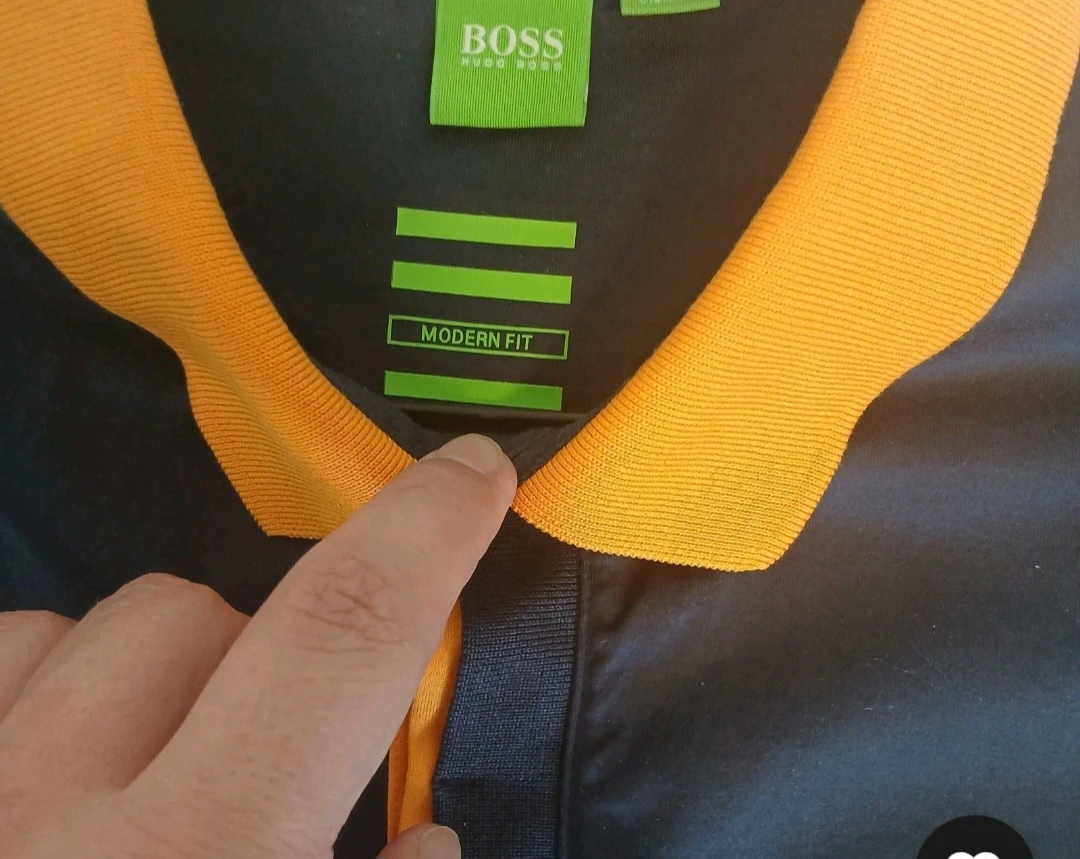 Hugo Boss Green Tag Polo Stripe Panel Detail - photo 3