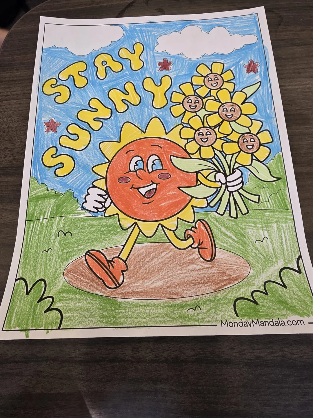 Stay Sunny Coloring Page