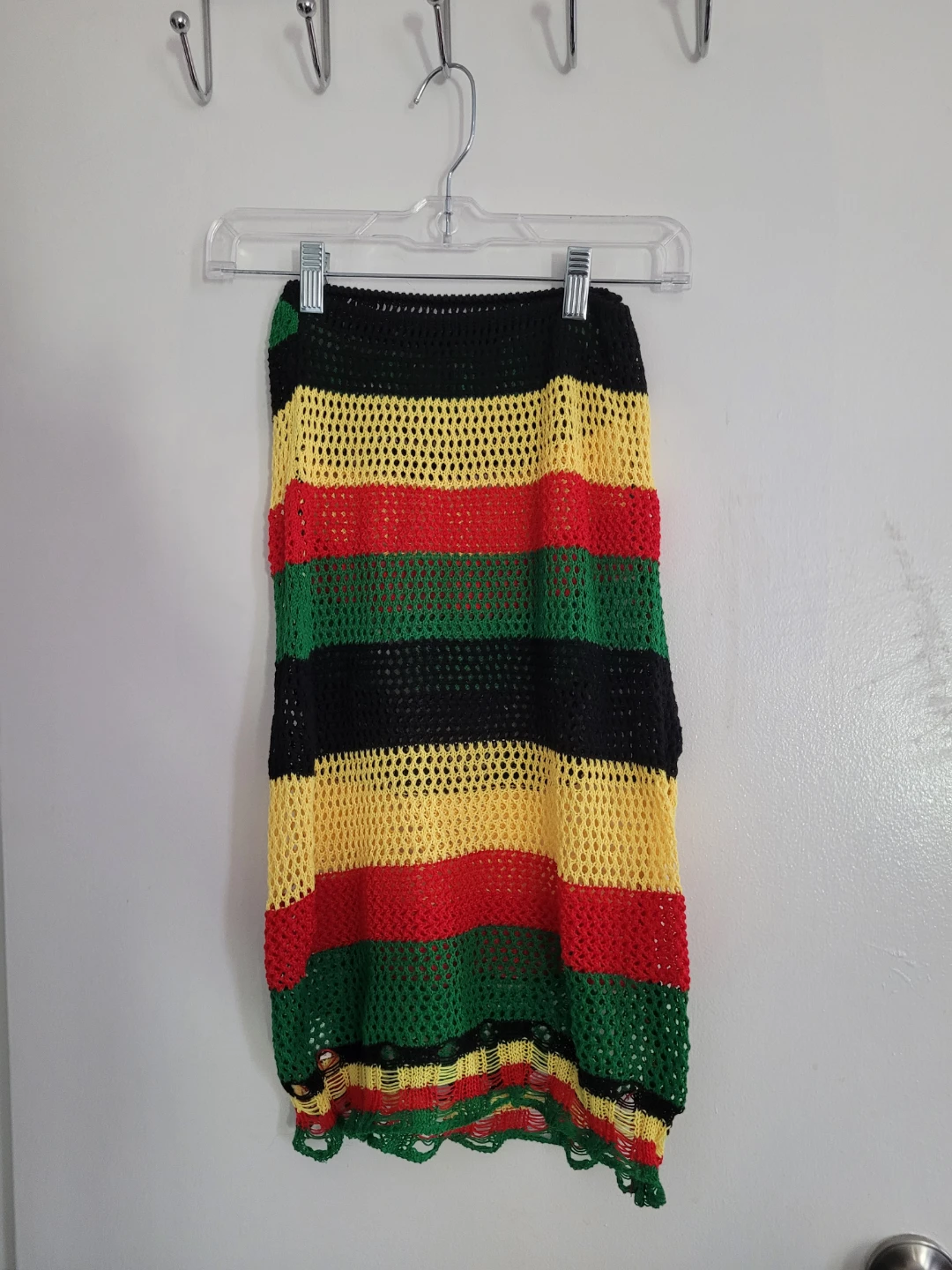 Crocheted Striped Mini Skirt - photo 2