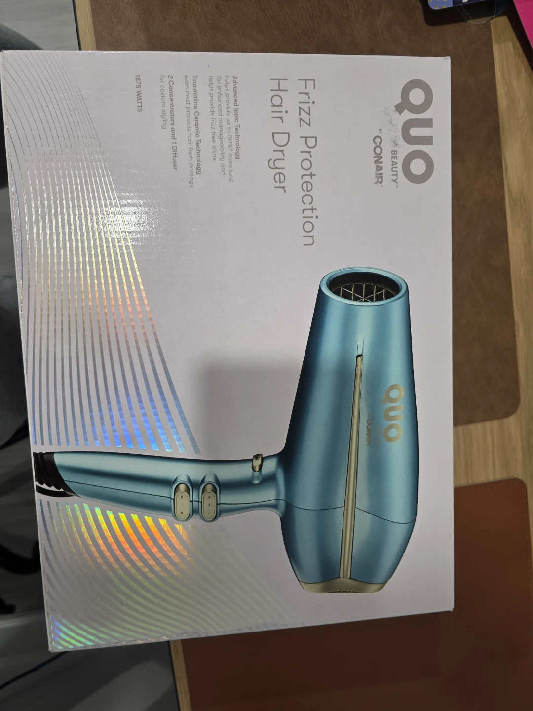 QUO by Conair Frizz Protection Hair Dryer unopened