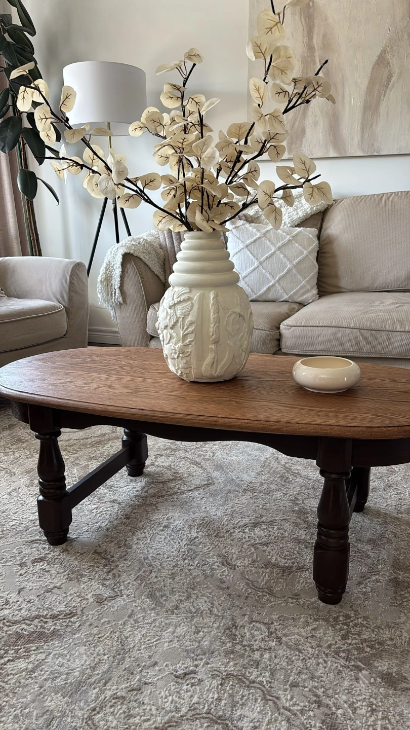 Oval Wood Coffee Table