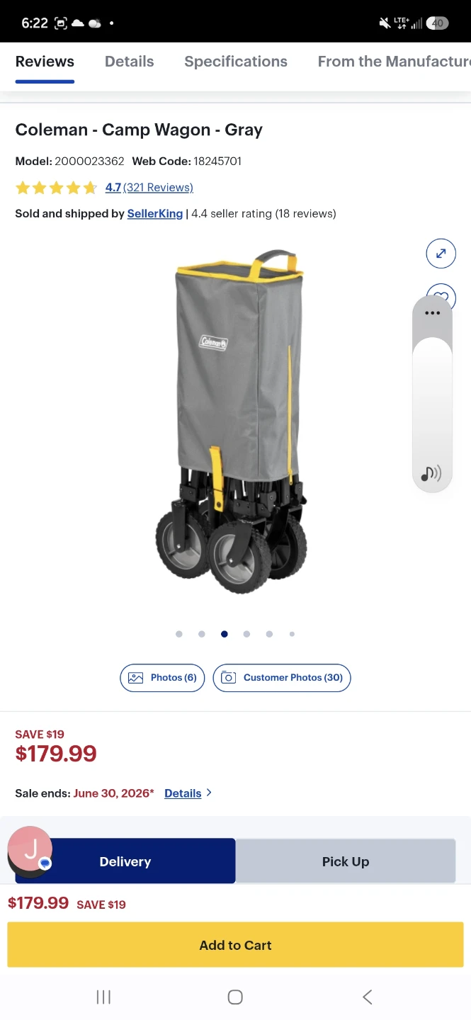Coleman Camp Wagon - Gray with yellow accent - photo 3