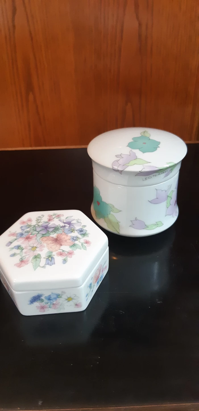 2 Beautiful Porcelain Containers