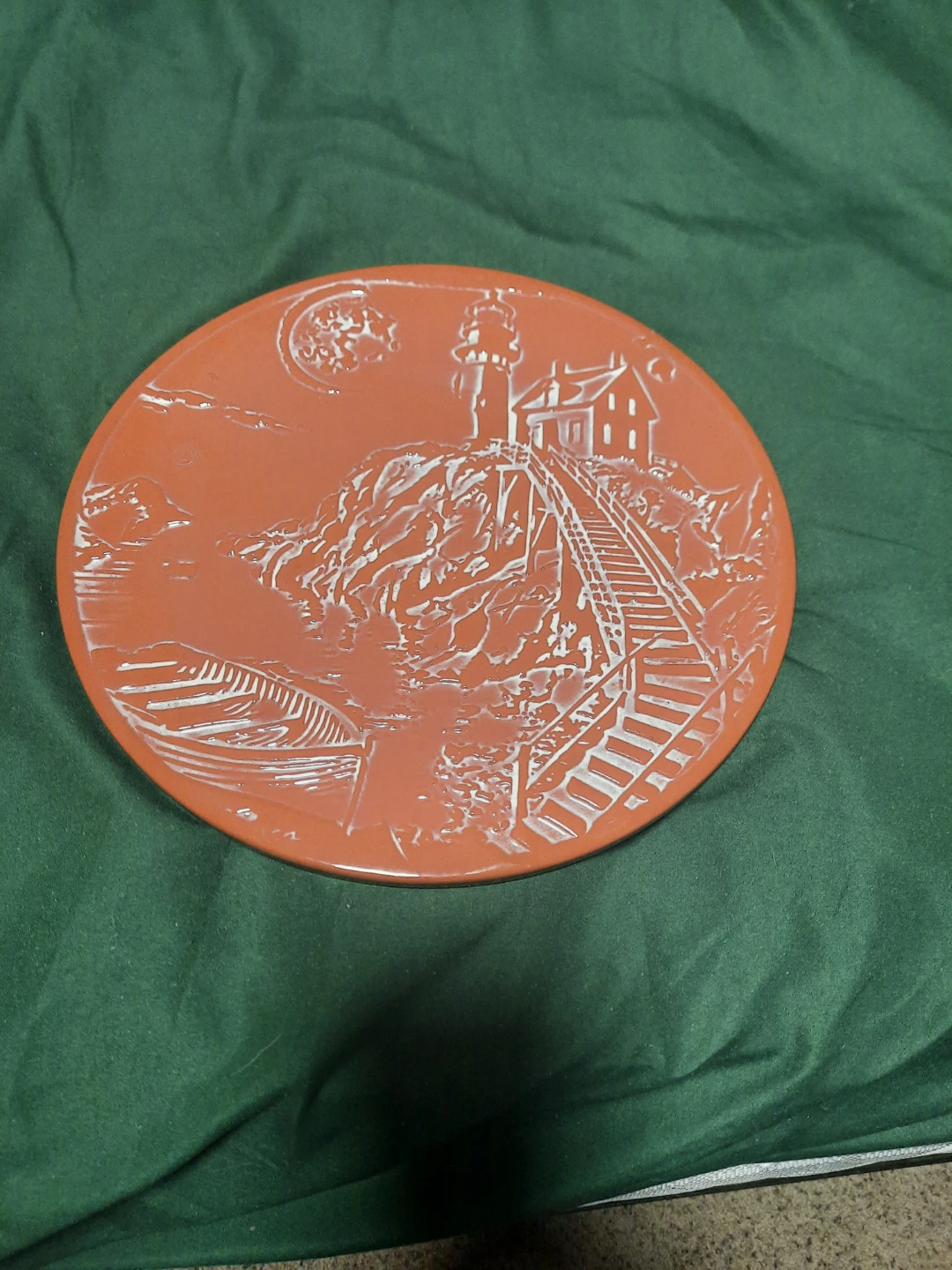 Garden stepping  stone with Lighthouse Scene