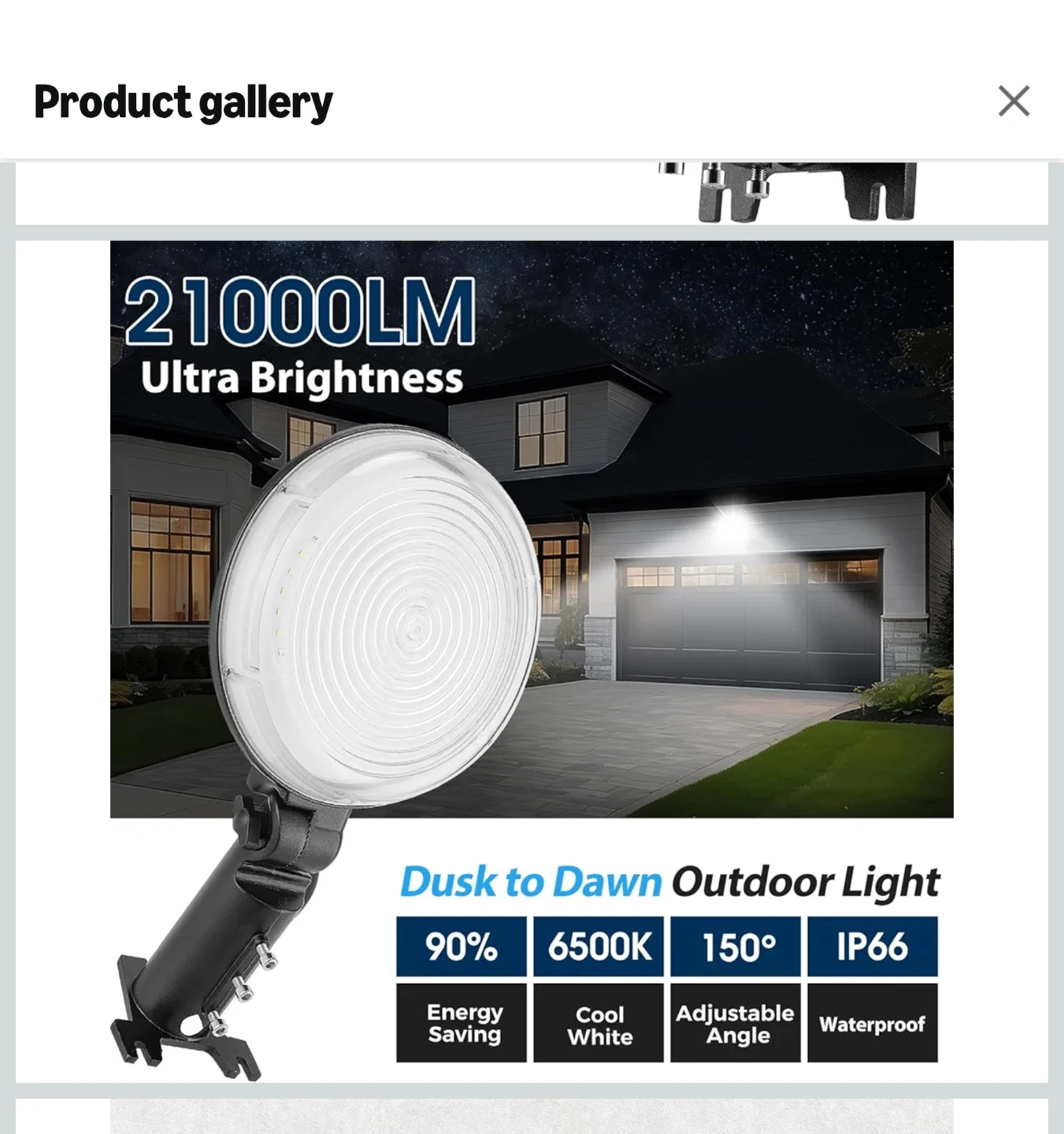 LED Outdoor Light - Dusk to Dawn, 120W, 21000LM - photo 2