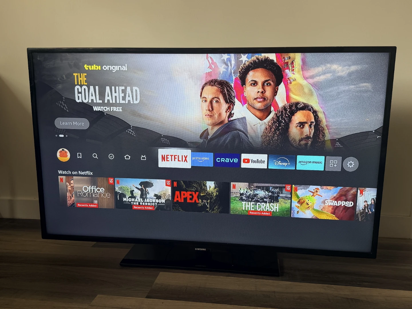 55” Inch Samsung Smart UHD TV.
