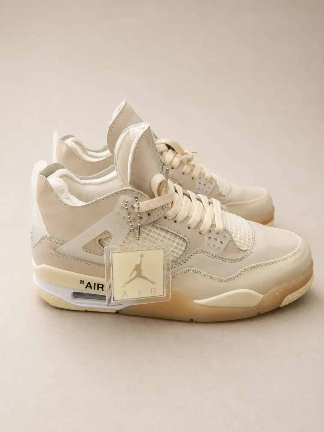 Air Jordan 4 "Off-White" Sail Sneakers - photo 2