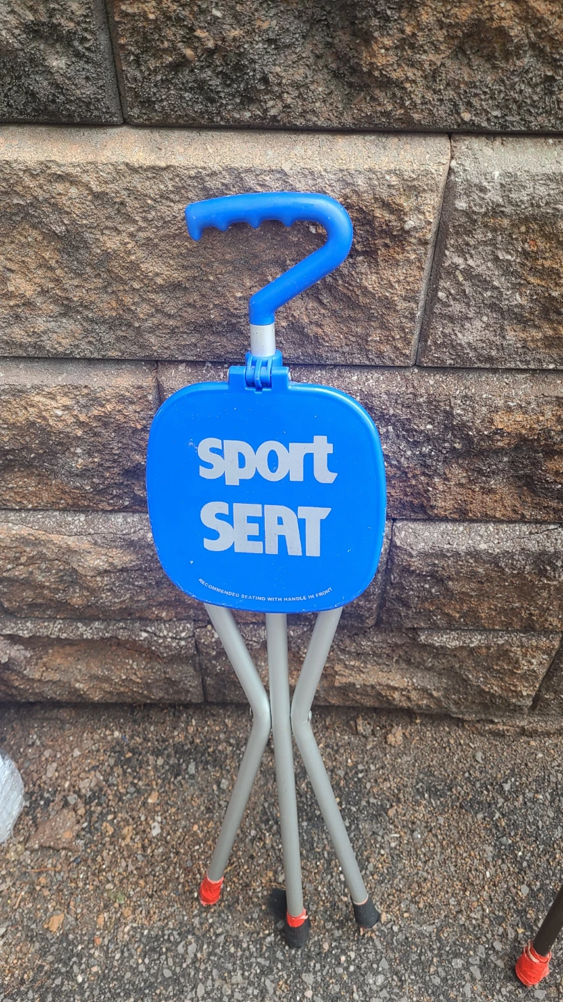 Sport Seat 3-Legged Walking Cane Stool