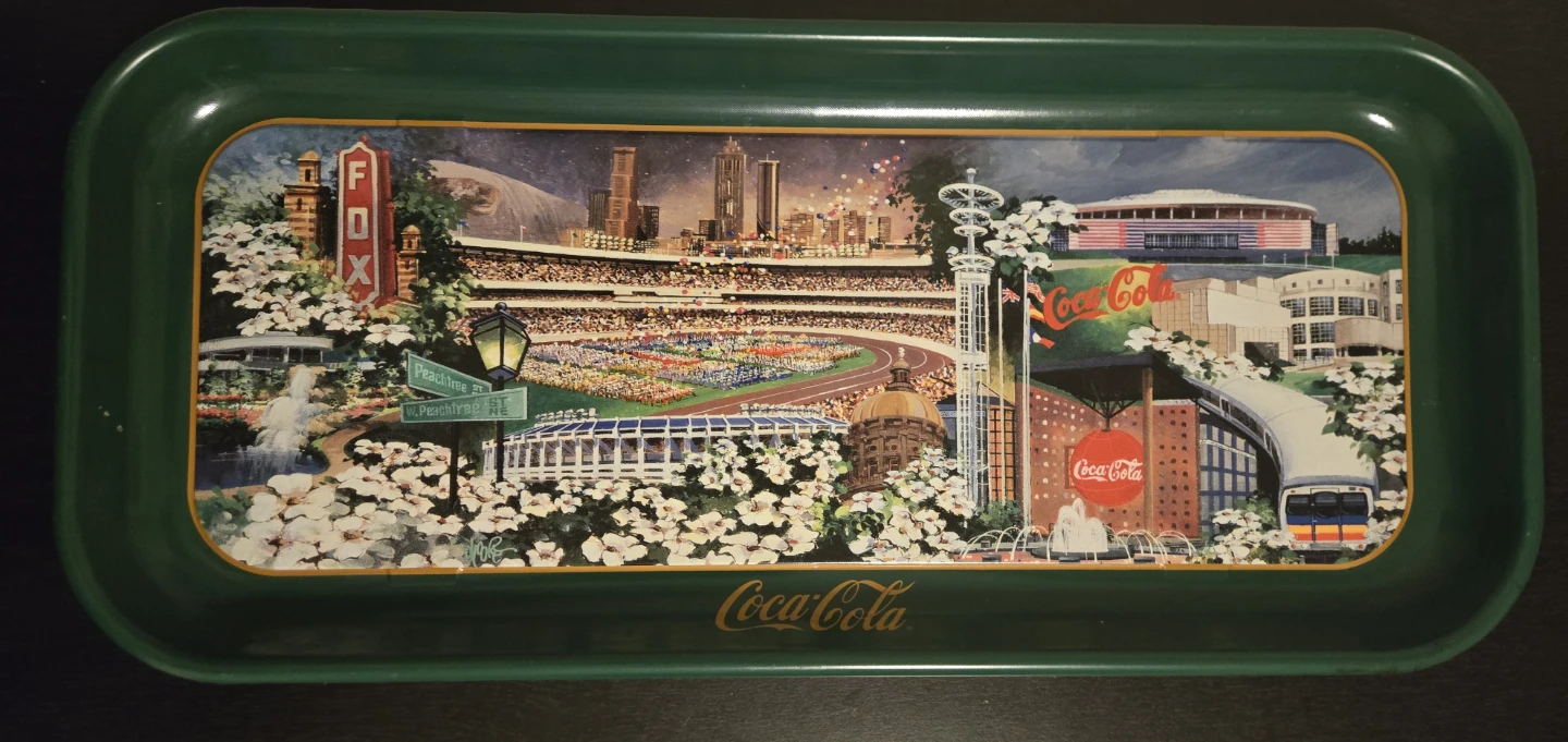 Vintage 1996 Coca-Cola Tray. Atlanta Our Town - photo 2