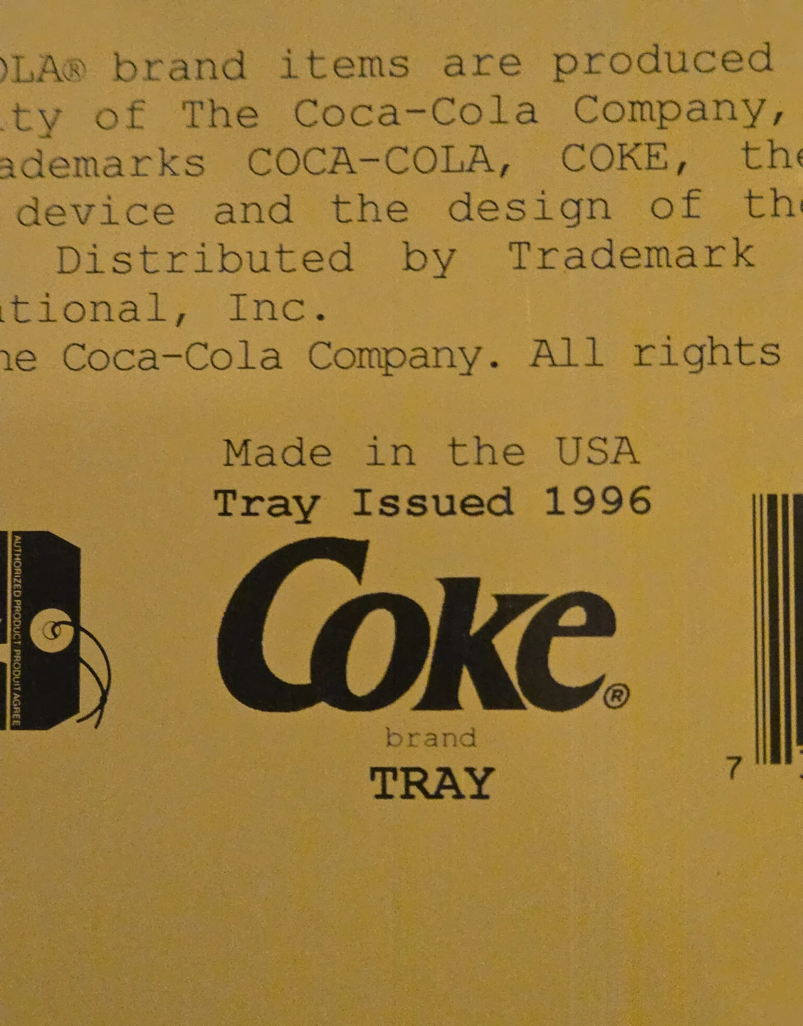 Vintage 1996 Coca-Cola Tray. Atlanta Our Town - photo 4
