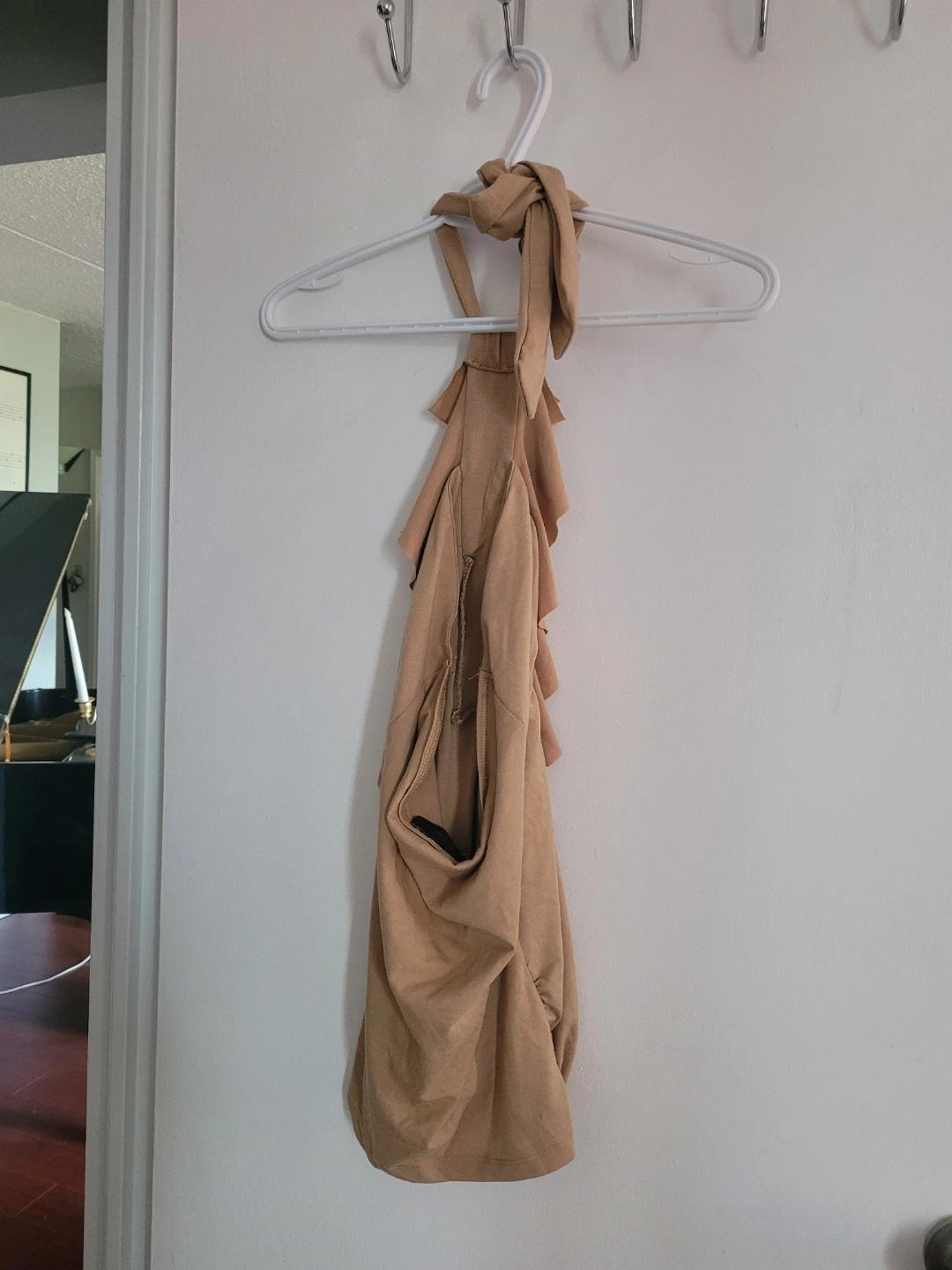 Tan Halter Neck Ruffle Top - photo 2