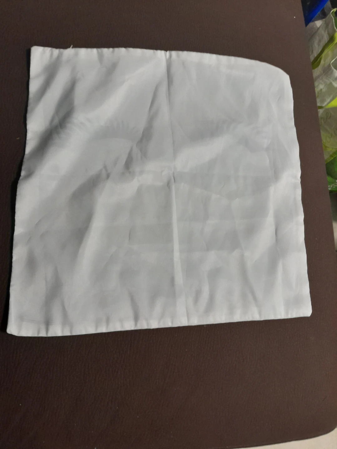 White Pillow Cover with Gold "Lash Out" Text - photo 3
