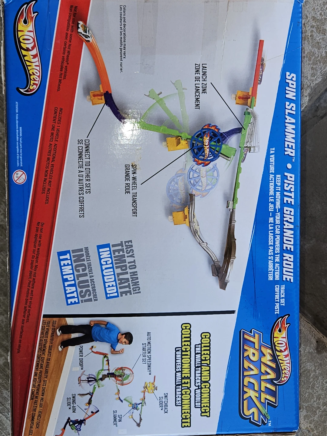 Hot Wheels Wall Tracks Spin Slammer Track Set