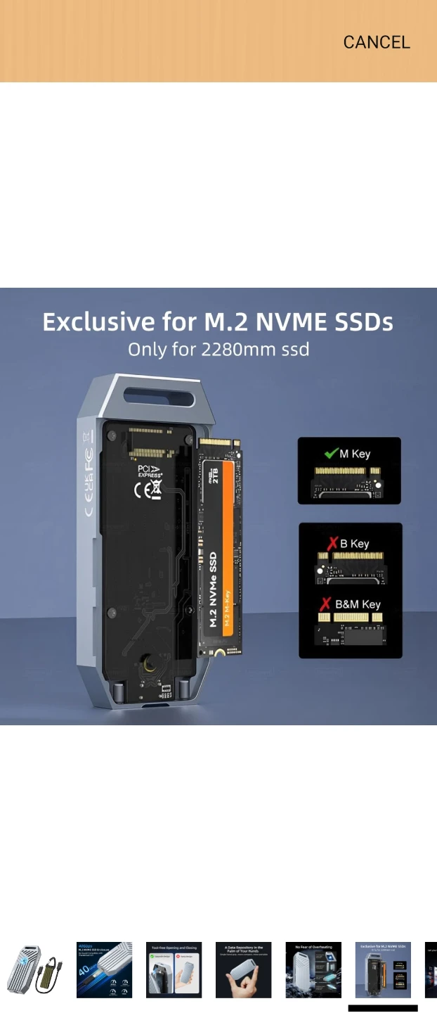 M.2 NVMe SSD Enclosure for 2280mm SSDs - photo 3