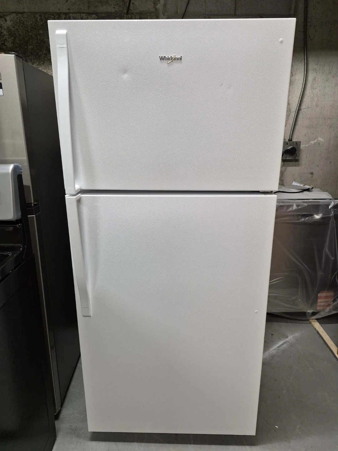 White Whirlpool Top-Freezer Refrigerator