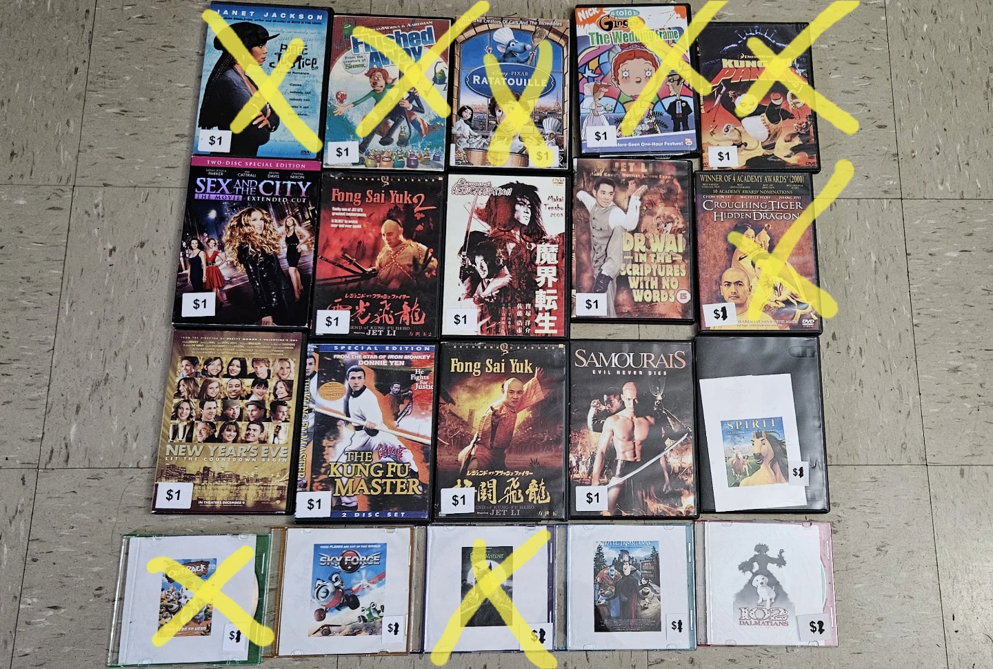 DVD MOVIES $1 EACH