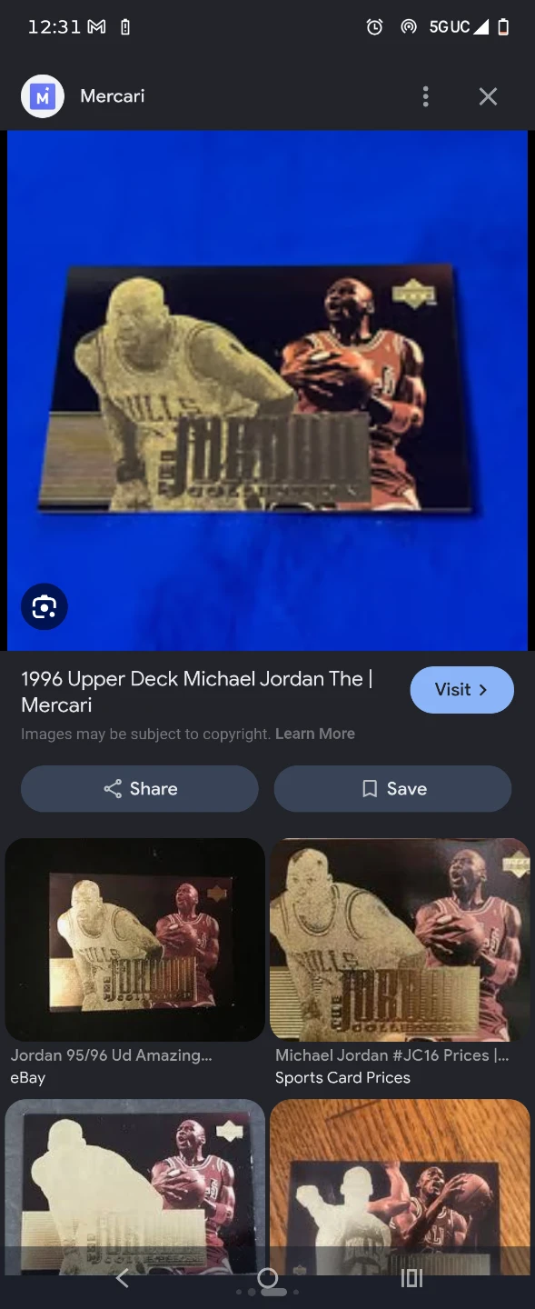 1996 Upper Deck Michael Jordan Basketball Card