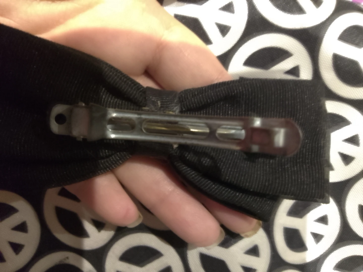 Black Bow Hair Clip ⚽ - photo 2