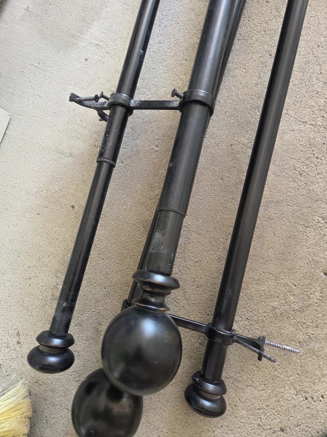 Floral Curtains and Black Curtain Rods Set - photo 2
