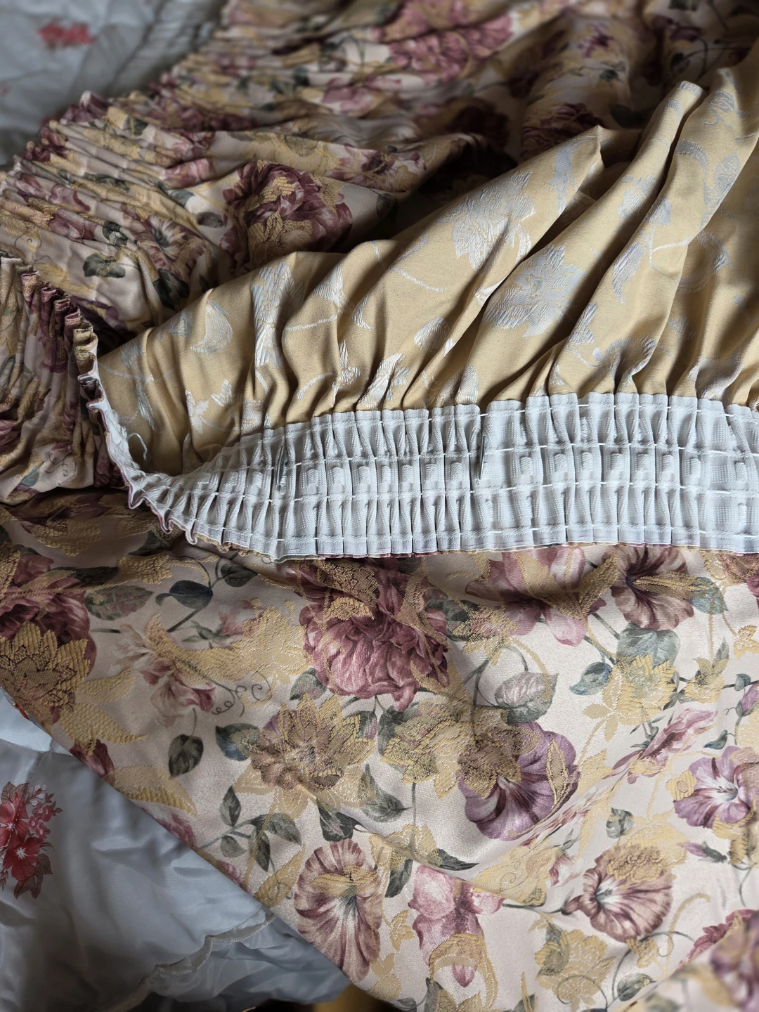 Floral Curtains and Black Curtain Rods Set - photo 5